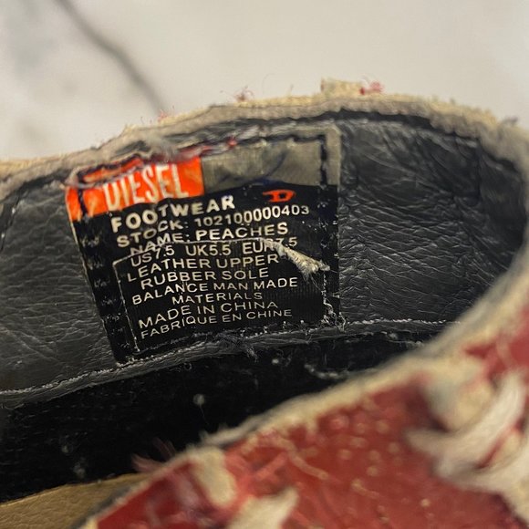 Vintage Diesel Shoes Red Leather - Picture 7 of 7
